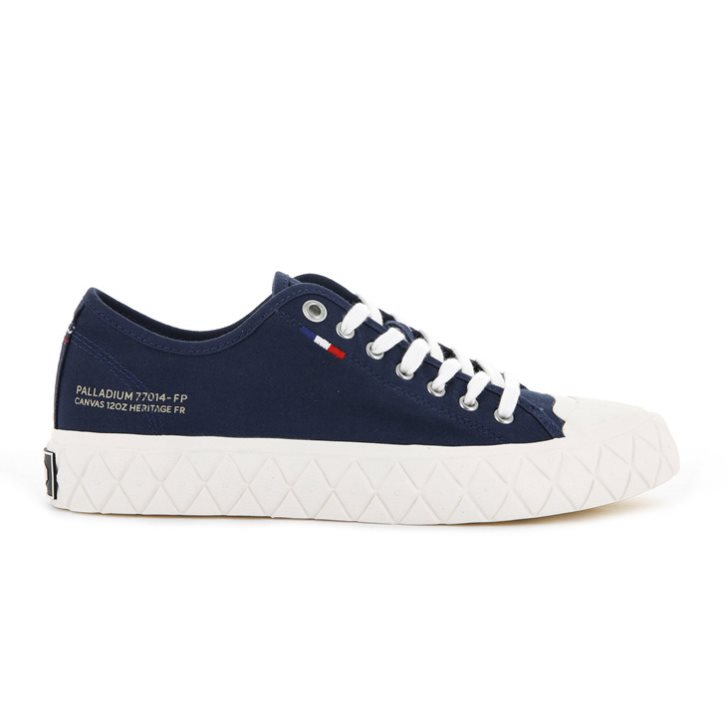 Palladium Palla Ace Canvas Low Tops Men\'s Sneakers Navy | UK H209-OLZ